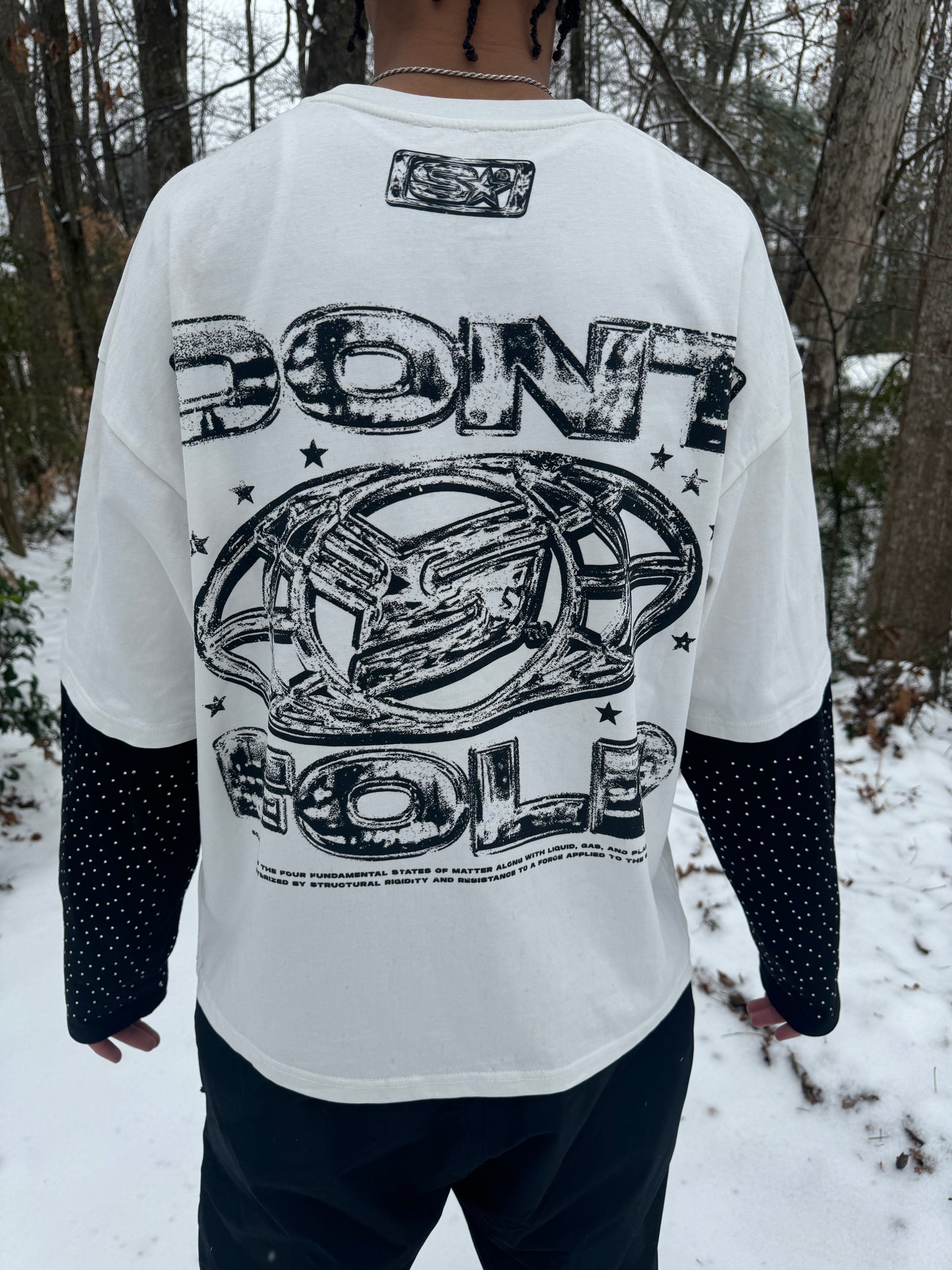 "Chrome" Rhinestone Long-Sleeve