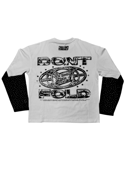 "Chrome" Rhinestone Long-Sleeve