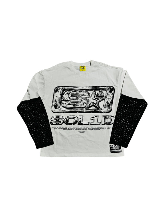 "Chrome" Rhinestone Long-Sleeve